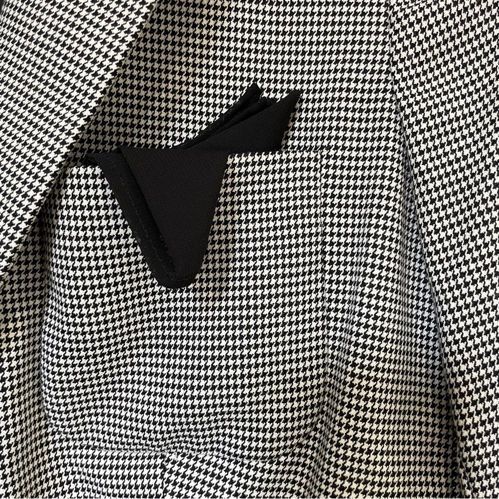 Lauren Ralph Lauren Houndstooth black and white Blazer 10 - Picture 5 of 13